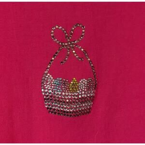 Quacker Factory XL top with rhinestone Easter basket